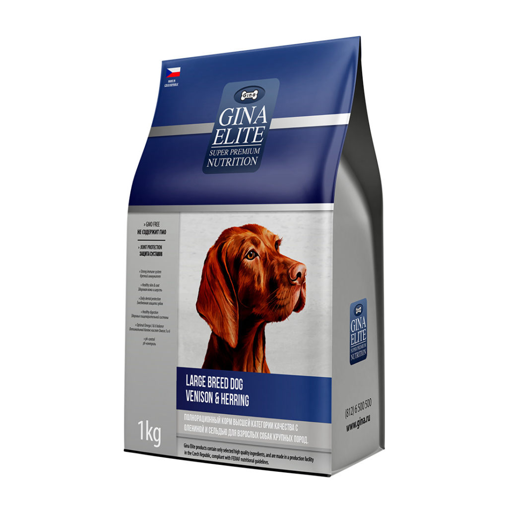 Gina Elite Large breed dog venison & herring